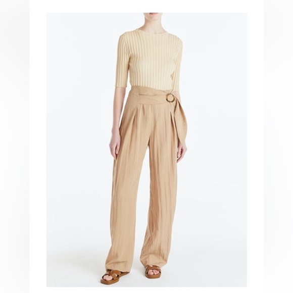 VINCE Tie-Front Wide-Leg Pant - Picture 4 of 17